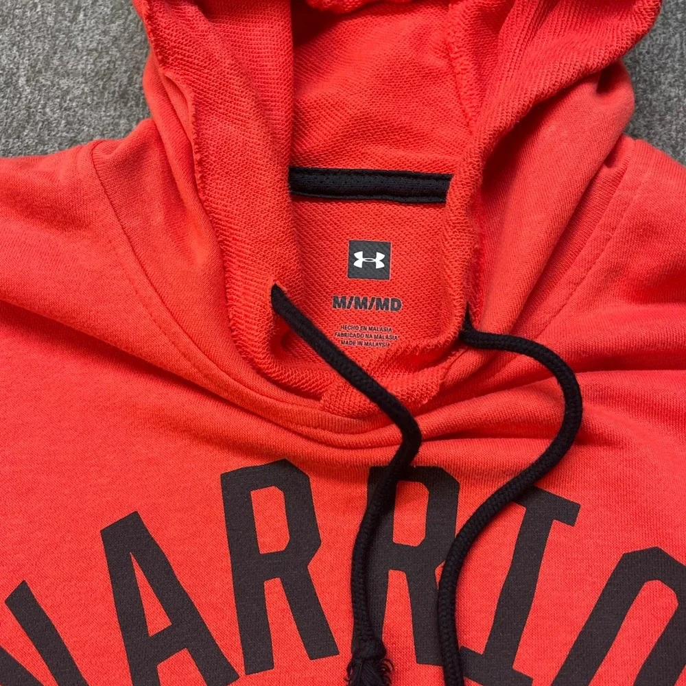 Under Armour Project Rock Warrior Mana Sleeveless Hoodie Red Mens M 1352693